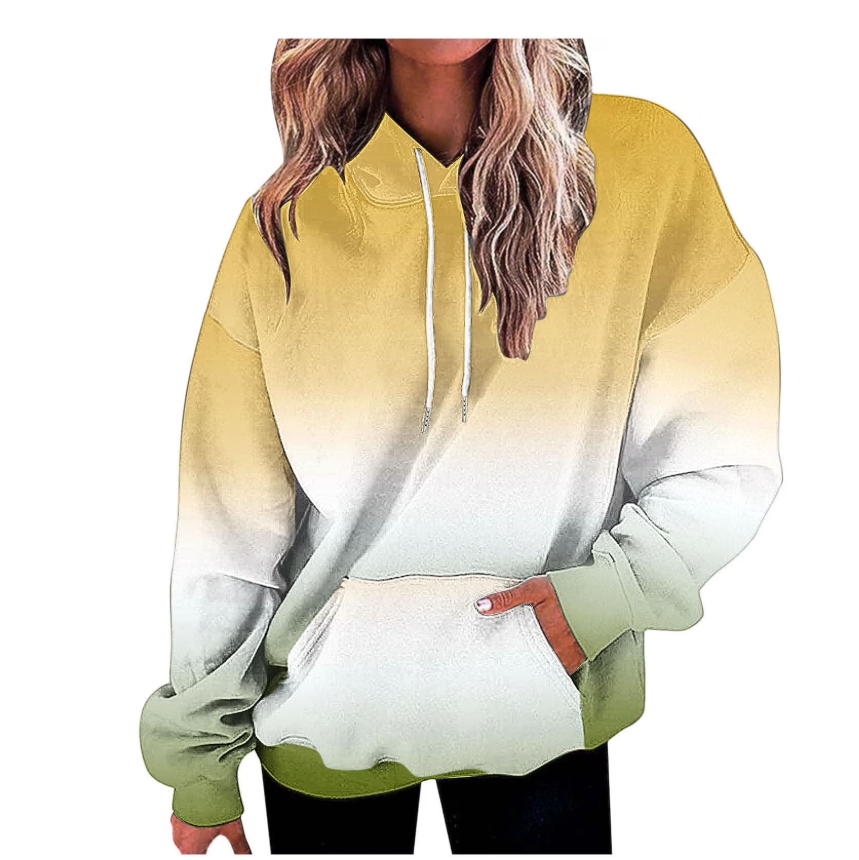 Trendy Hoodies Gradient Oversized Sweatshirt